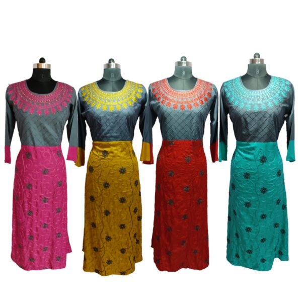 Women Hand Embroidered Long Kurta