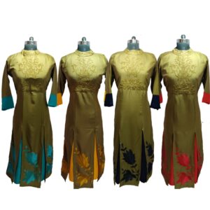 Women Hand Embroidered Lucknow Long Kurta